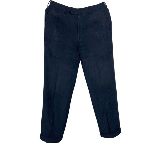Men's St. Croix Pants Blue 34" Waist Made In Italy, Wool Blend - Picture 1 of 13